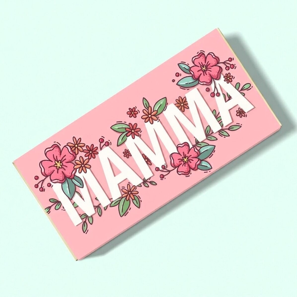 Cioccolato personalizzato con messaggio - Fiori