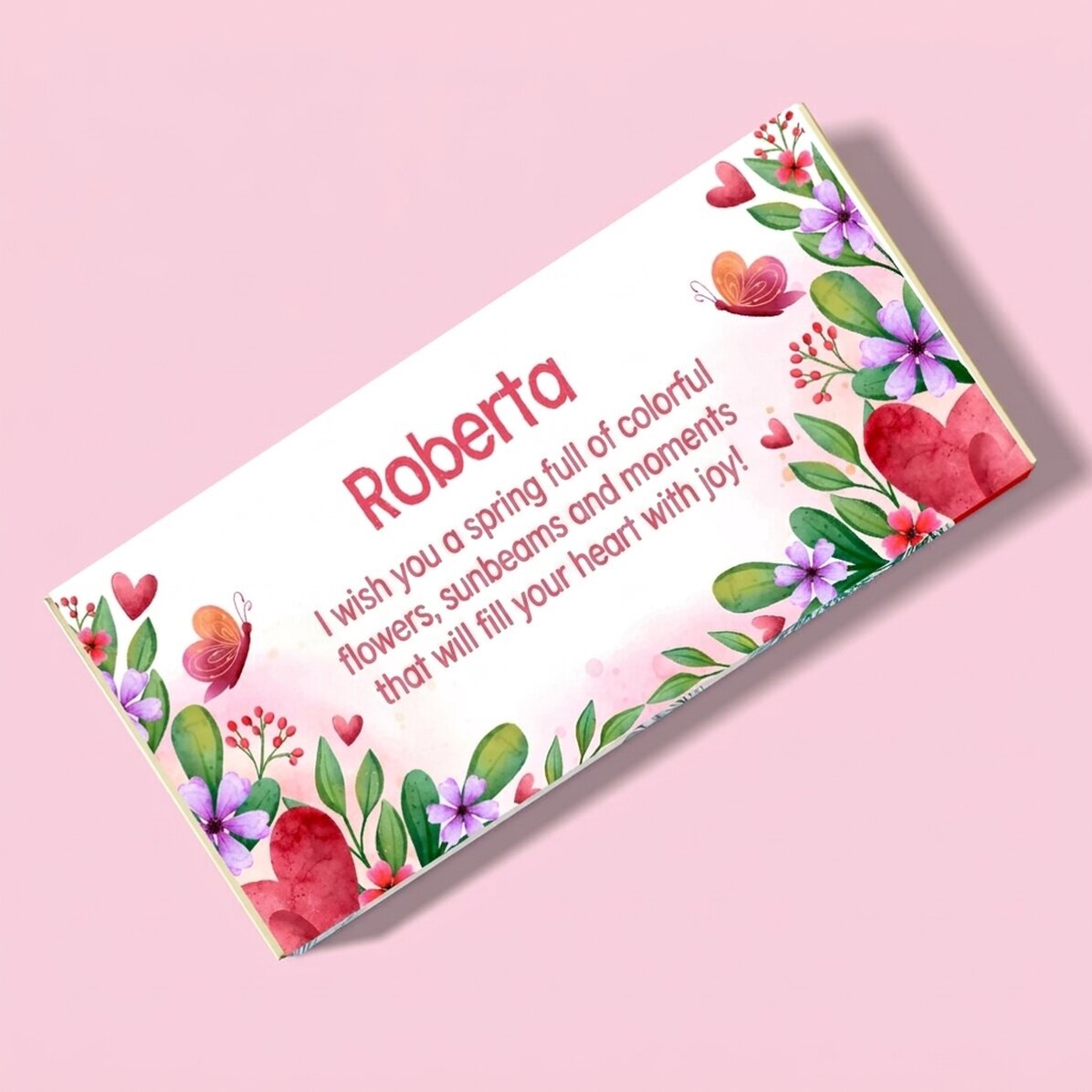 Cioccolato personalizzato con messaggio - Spring