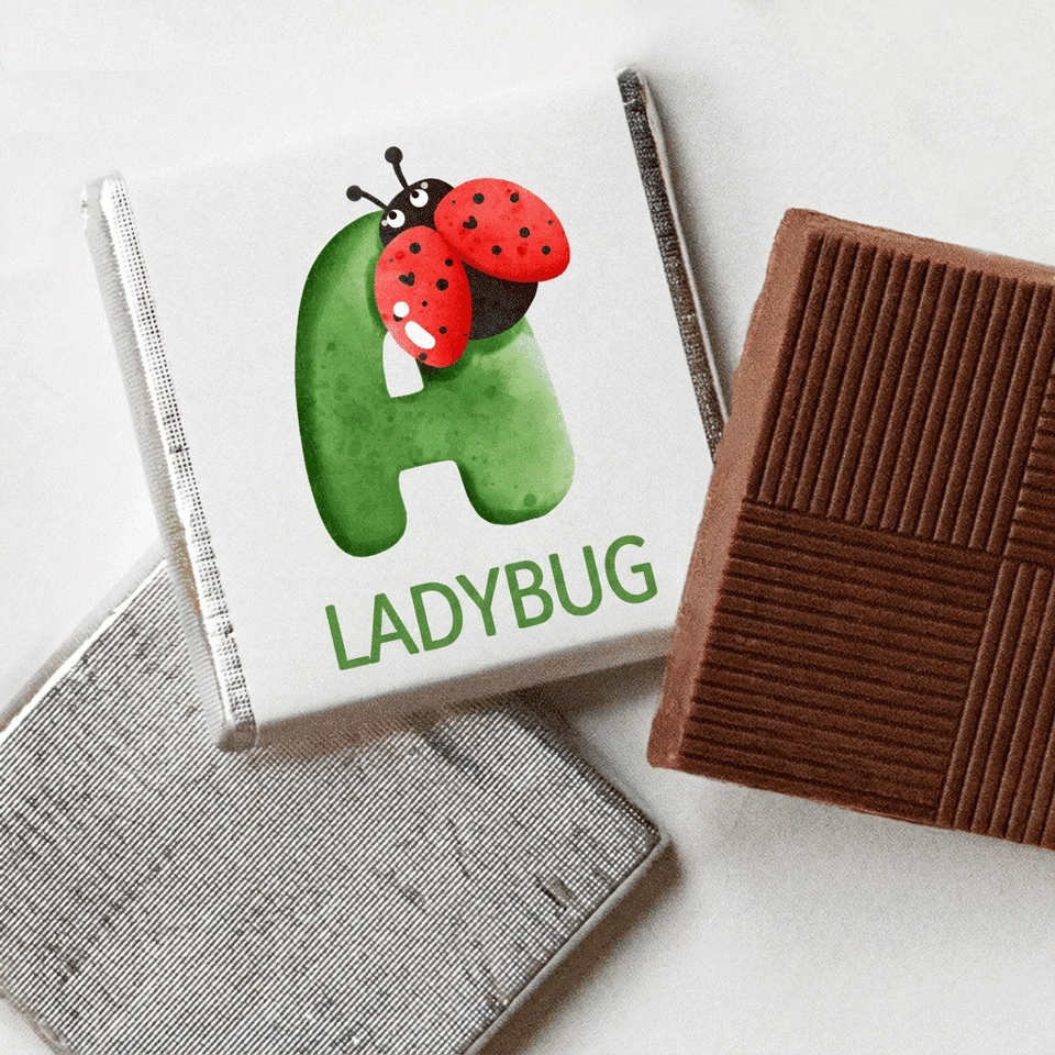 Mini cioccolatino personalizzato con nome e iniziale - Buburuza