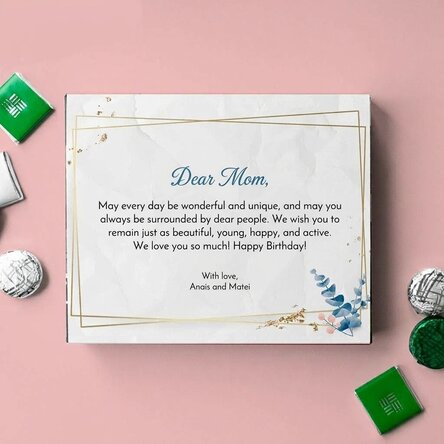 Personalised box of chocolates with message - Happy Birthday!