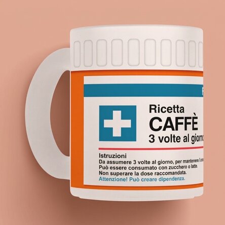 Tazza in vetro personalizzata con messaggio - Prescriptie