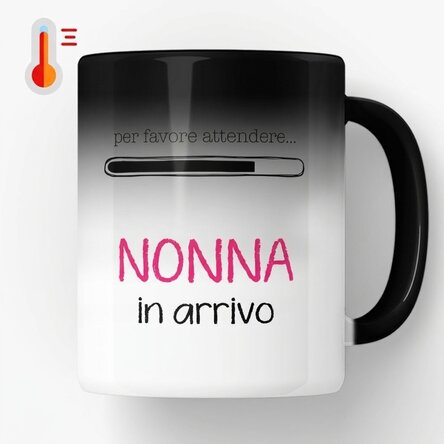 Tazza termosensibile personalizzata con scritta - Nonna in divenire