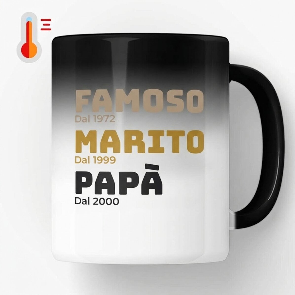 Tazza termosensibile personalizzata con testo - La storia di mio padre