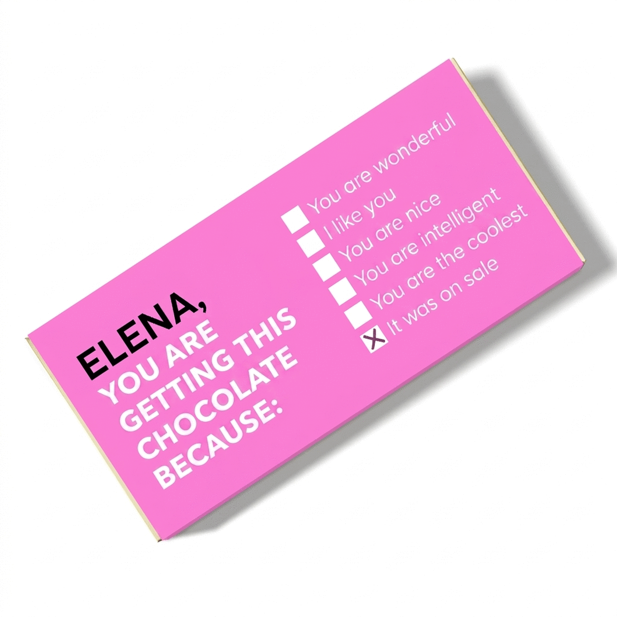 Cioccolato personalizzato con messaggio - Perché