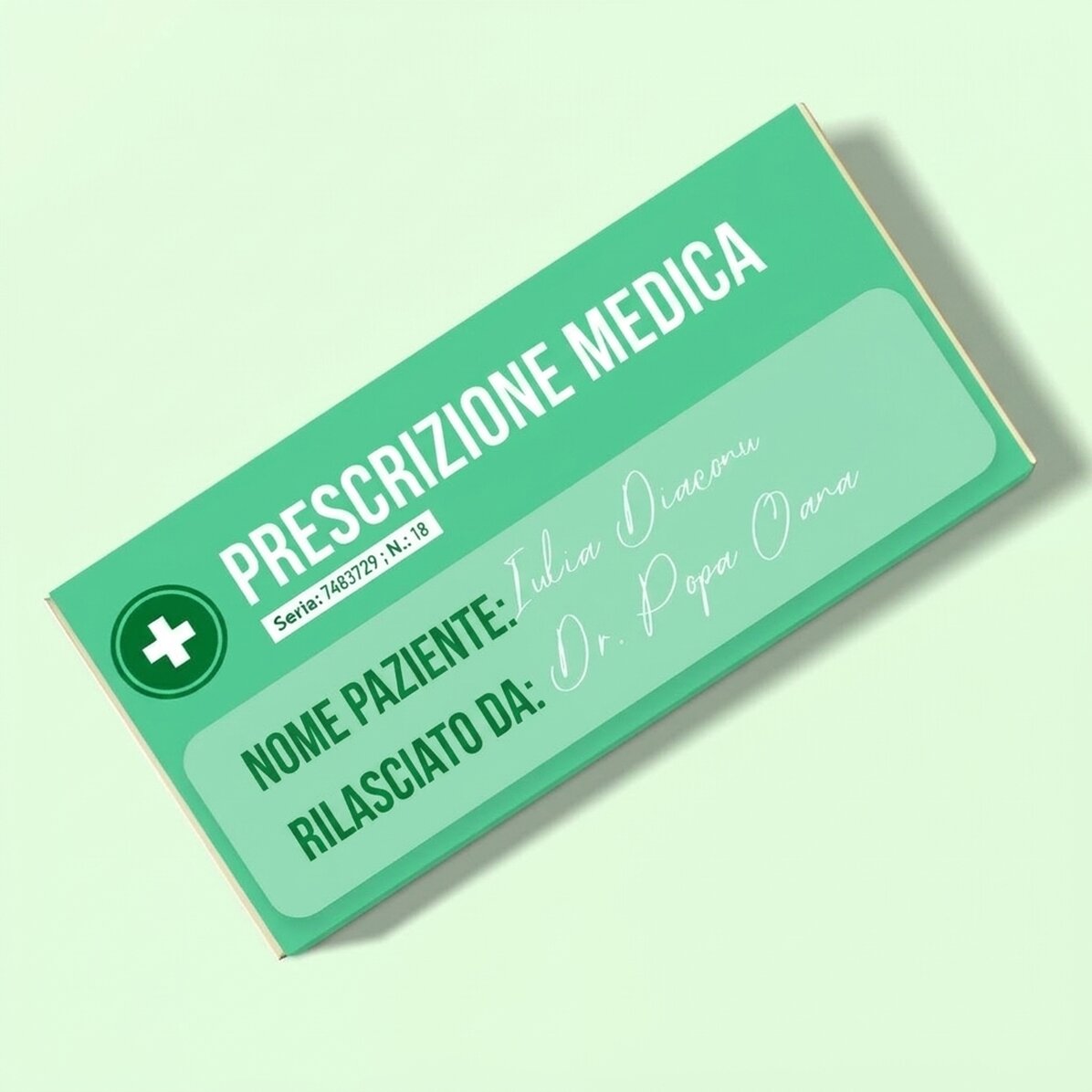 Cioccolato personalizzato con scritta - Ricetta medica