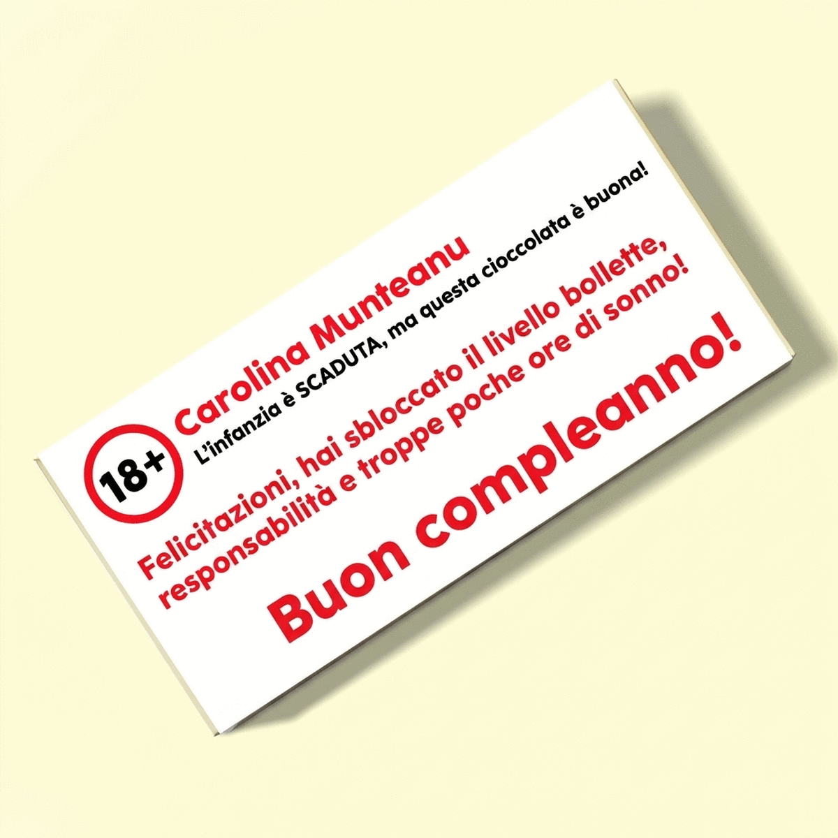 Cioccolato personalizzato con scritta - Auguri di compleanno