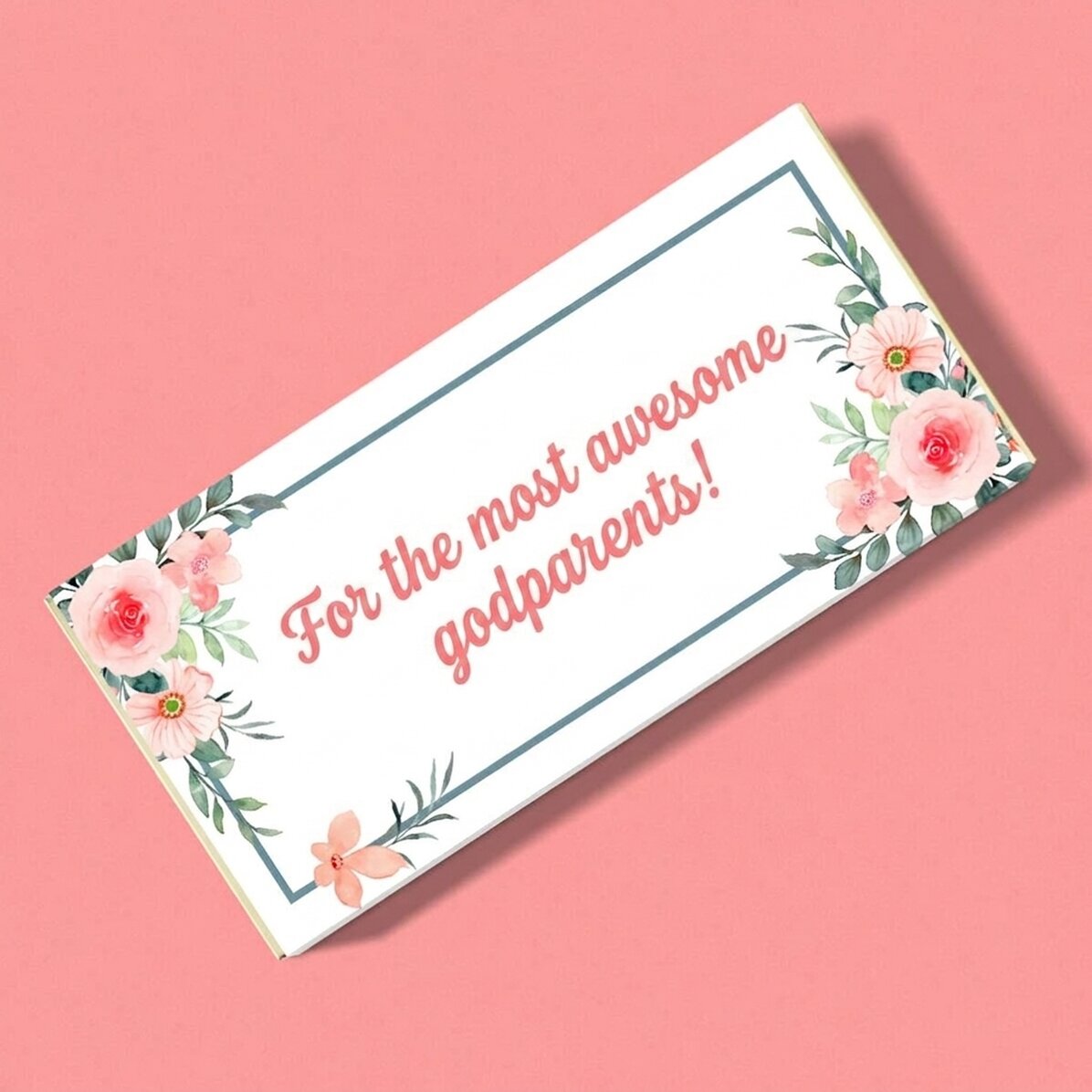 Cioccolato personalizzato con messaggio - Messaggio per i padrini