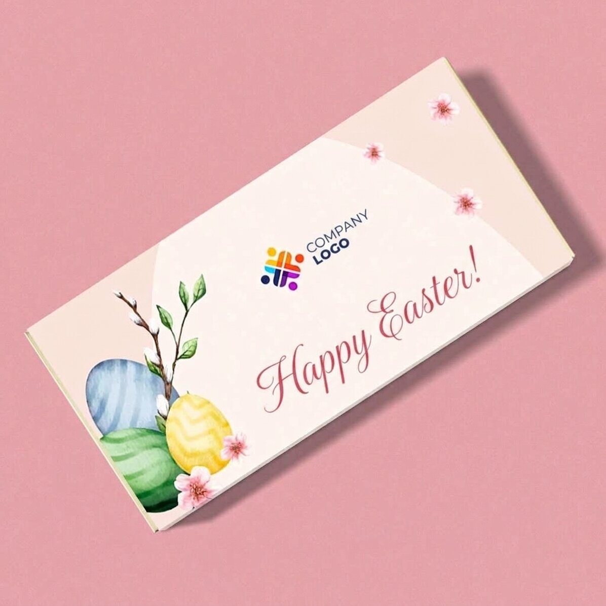 Cioccolato personalizzato con logo e messaggio - Pasqua