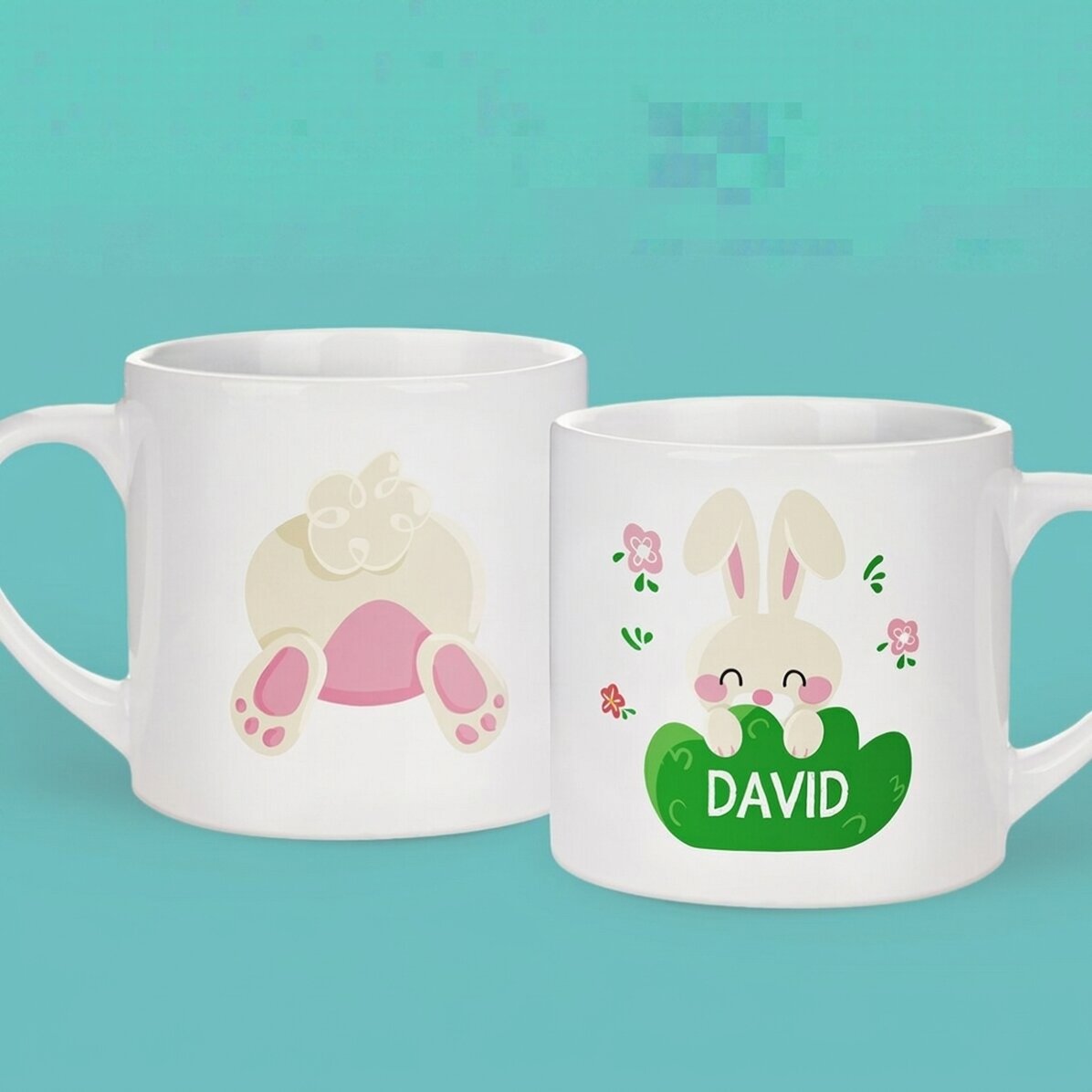 Tazza personalizzata per bambini con nome - Coniglietto carino
