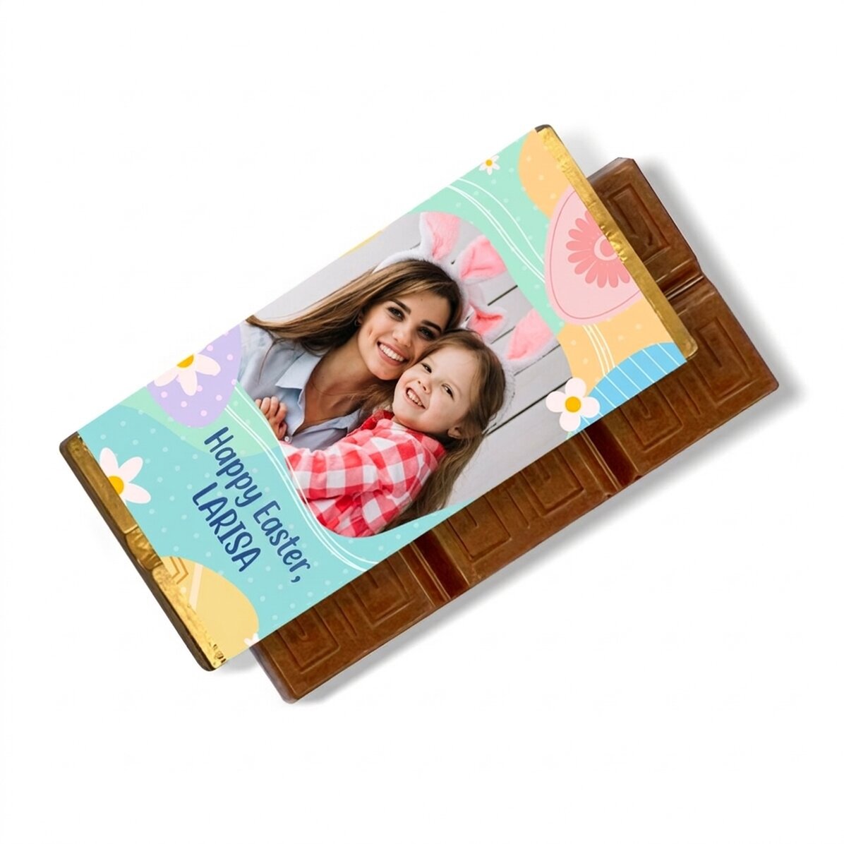 Mini tavoletta di cioccolato personalizzata con messaggio e foto - Un dolce regalo per Pasqua