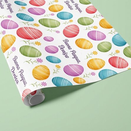 Carta da regalo personalizzata con messaggio - Uova colorate