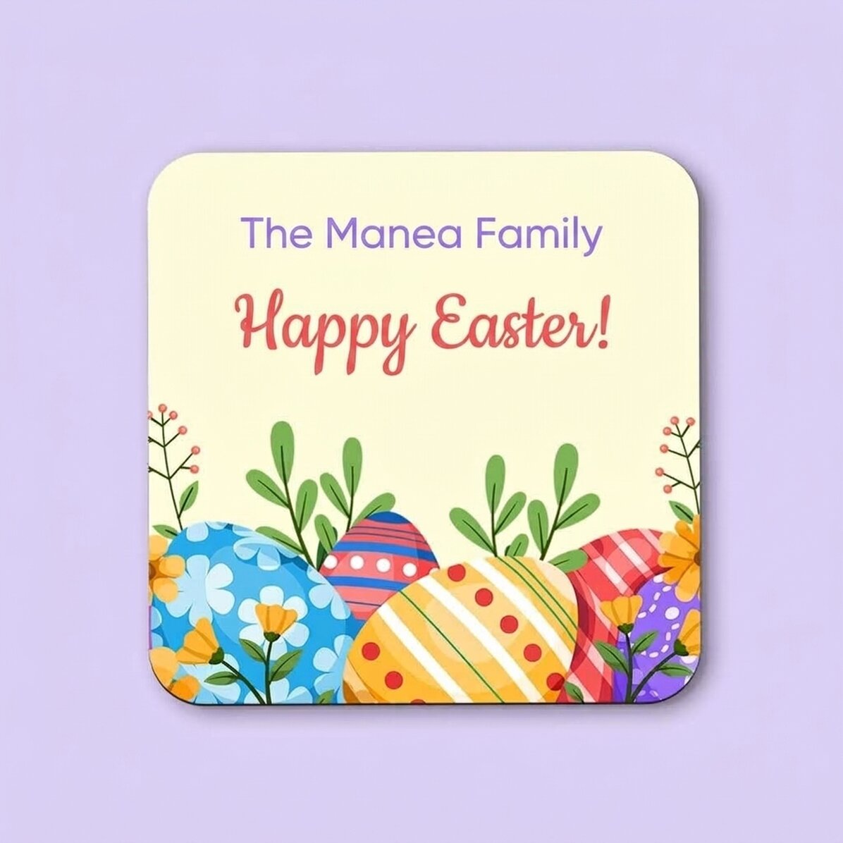 Portabicchiere personalizzato con messaggio - Buona Pasqua!