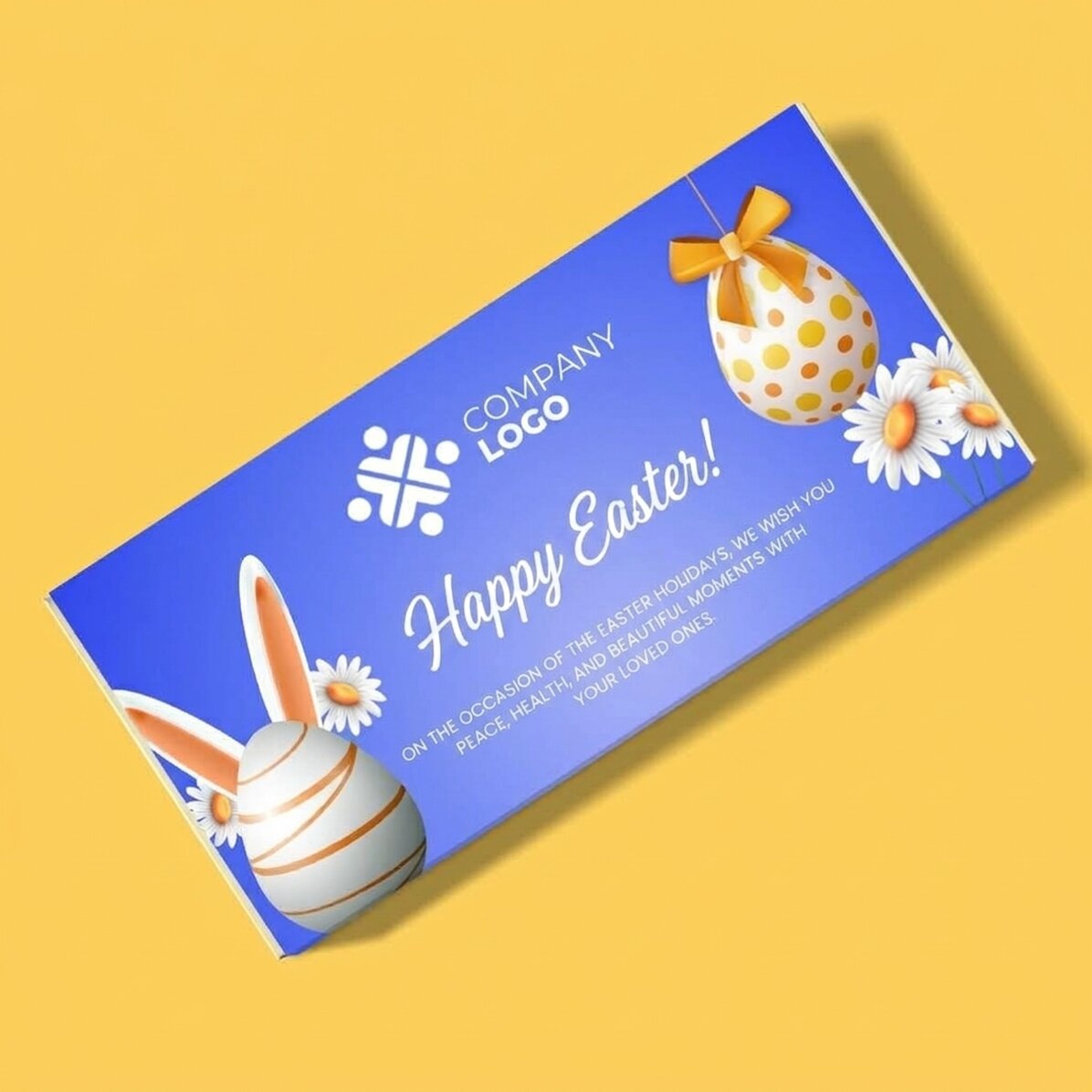 Cioccolato personalizzato con logo e messaggio - Pasqua