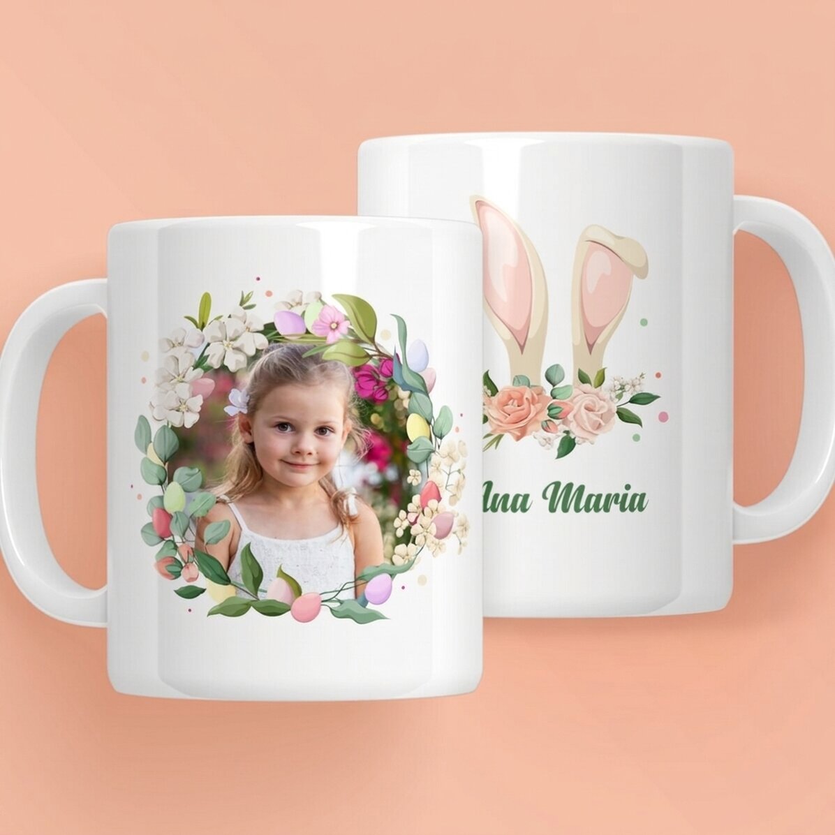 Tazza personalizzata con nome e foto - Cute Easter