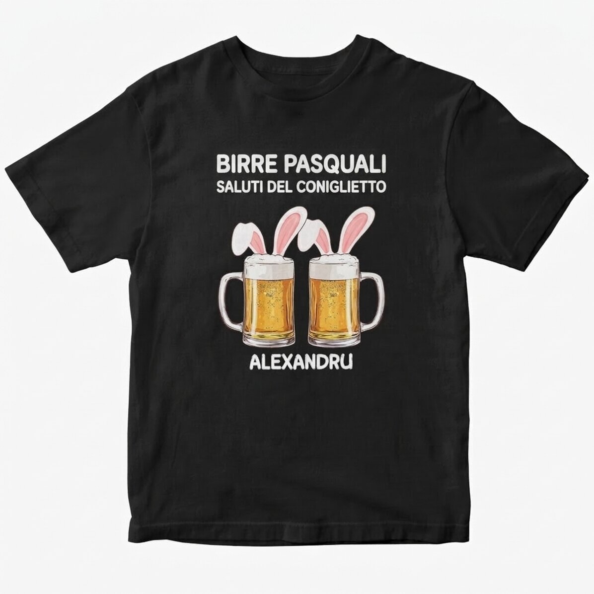 Maglietta in cotone personalizzata con scritta - Easter cheers