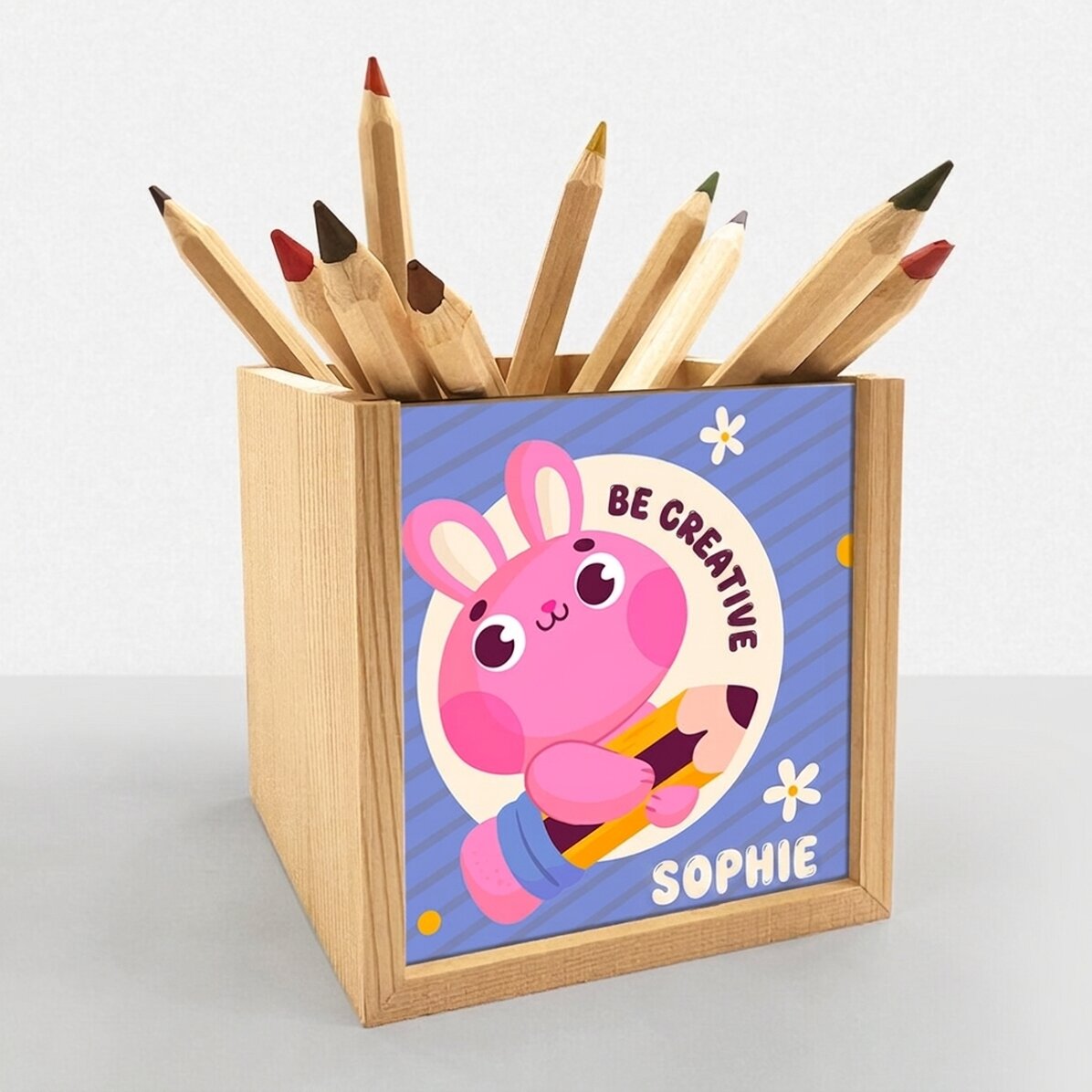 Portamatite personalizzato con messaggio - Creative bunny