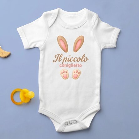 Body per bambini personalizzato con scritta - Orecchie da coniglio