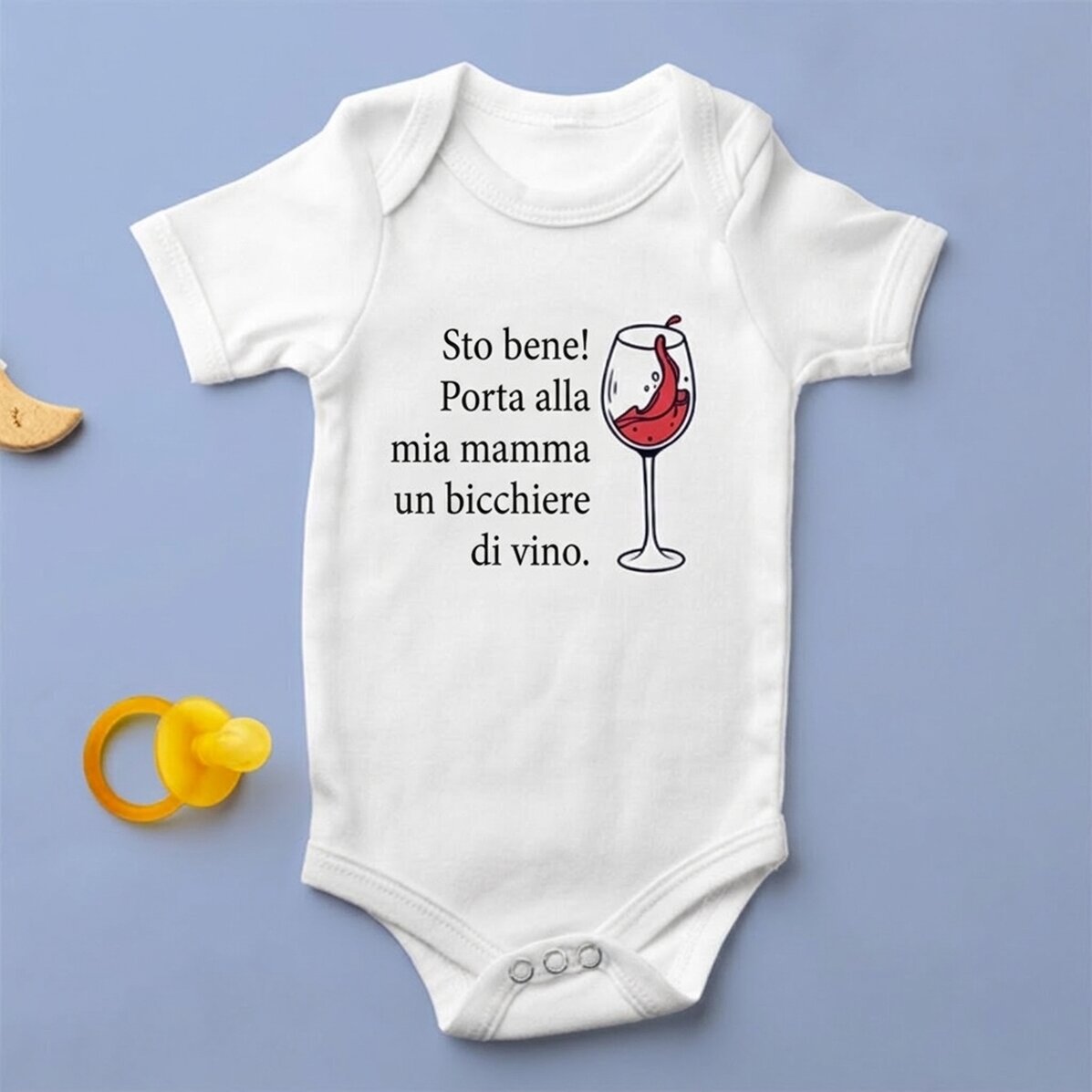 Body per bambini personalizzato con scritta - Wine
