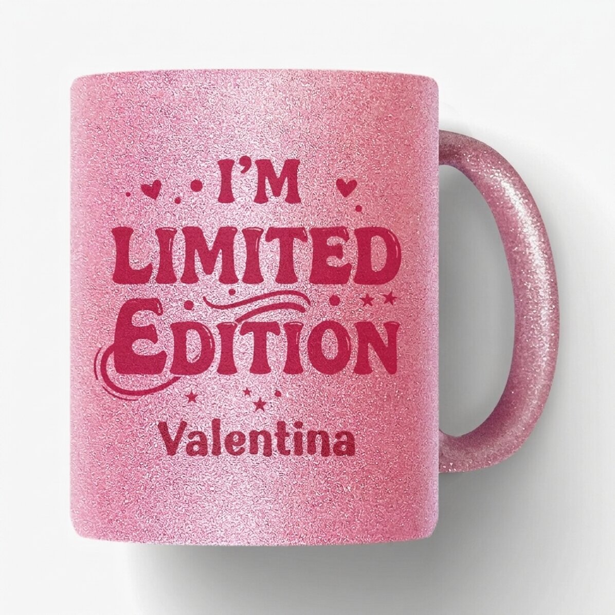 Tazza con glitter personalizzata con nome - Edizione limitata