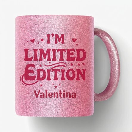 Personalised glitter mug with name - Limited edition