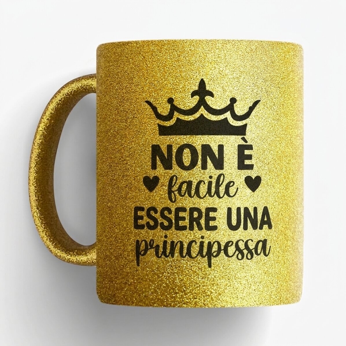 Tazza con glitter personalizzata con scritta - Princess