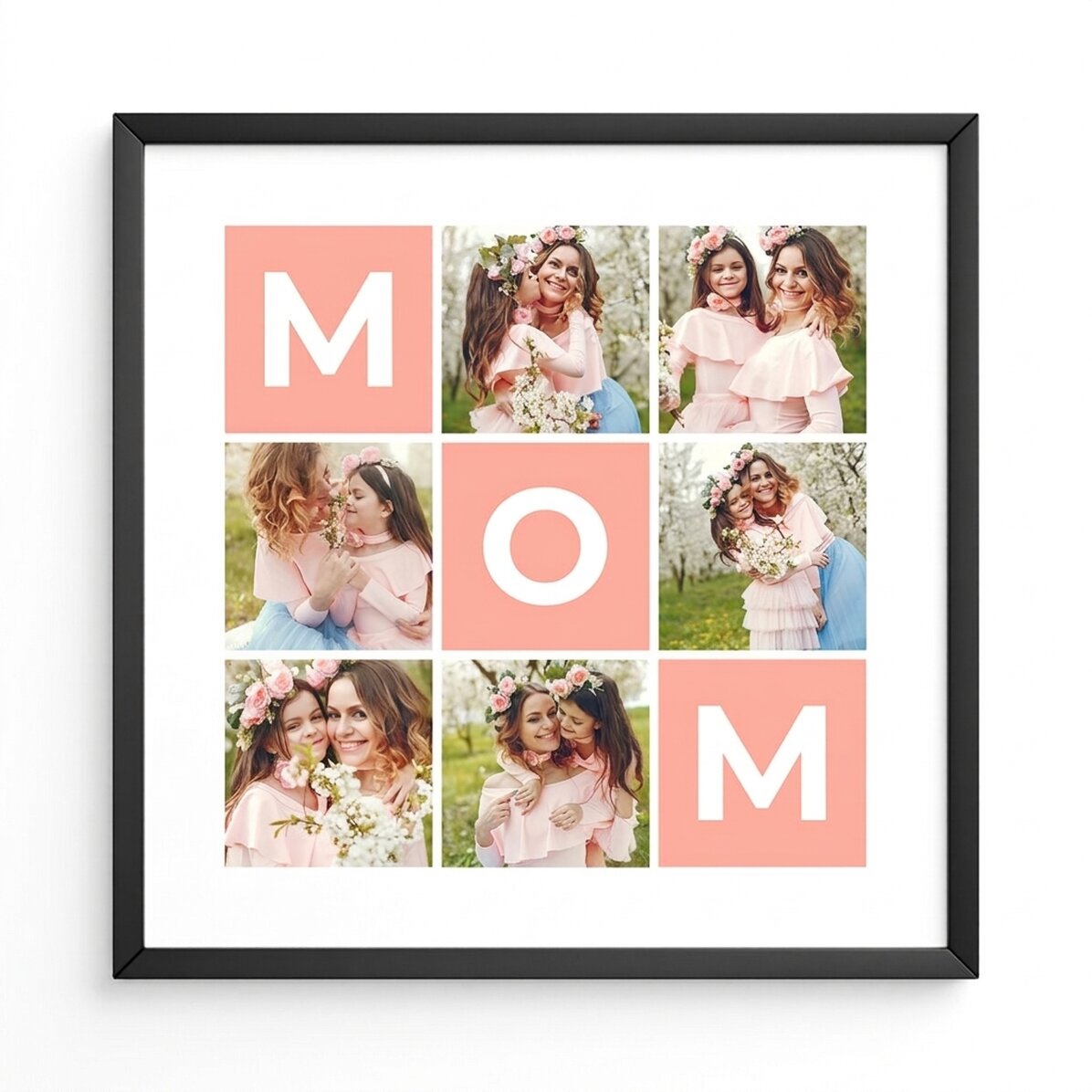 Quadro personalizzato con 6 foto e testo - Family