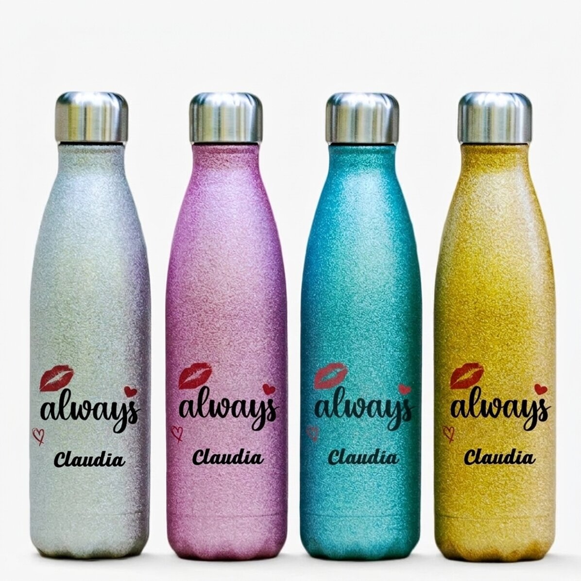 Thermos con glitter personalizzato con nome - Mrs. Always Right