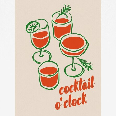 Poster “Cocktail o'clock”