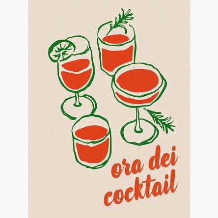 Poster “Cocktail o'clock”