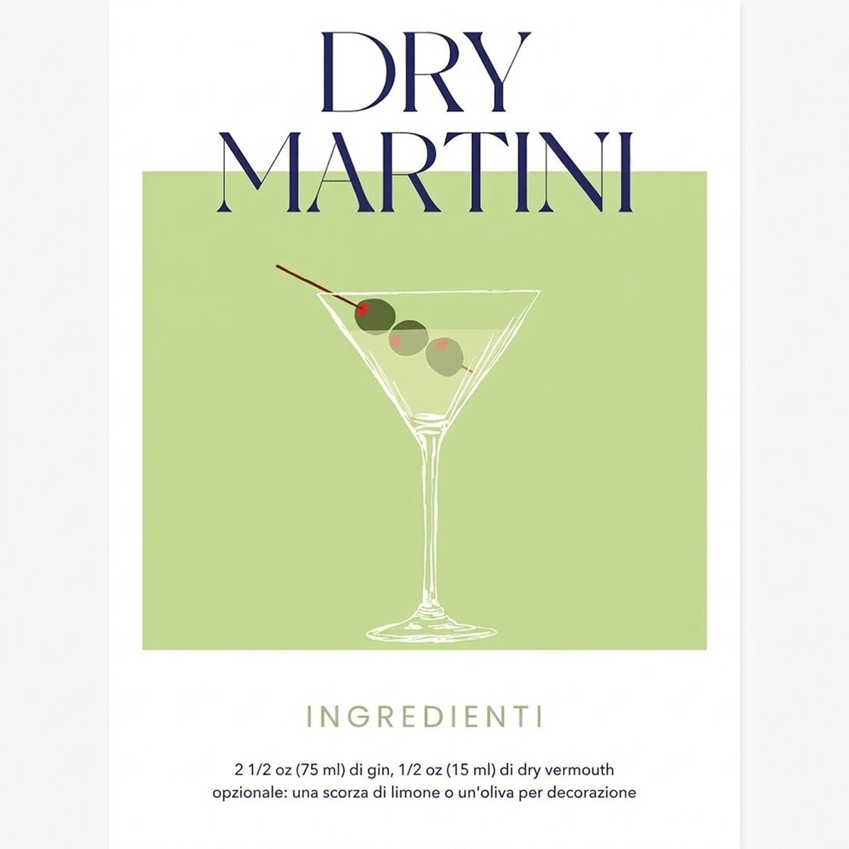 Poster Dry Martini
