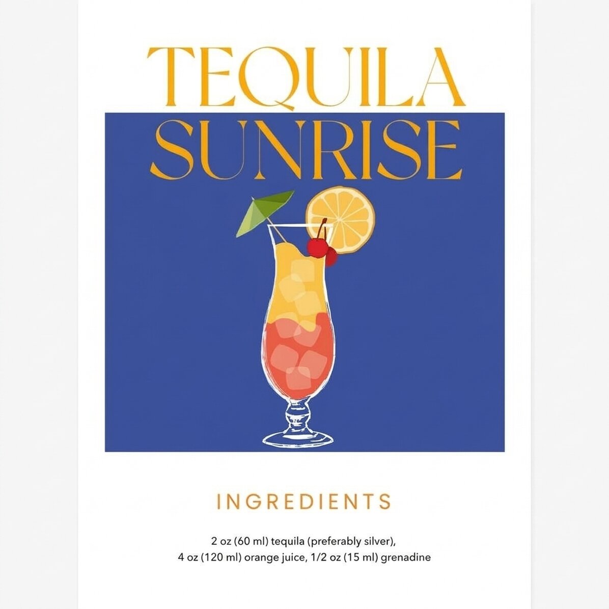 Tequila Sunrise Poster