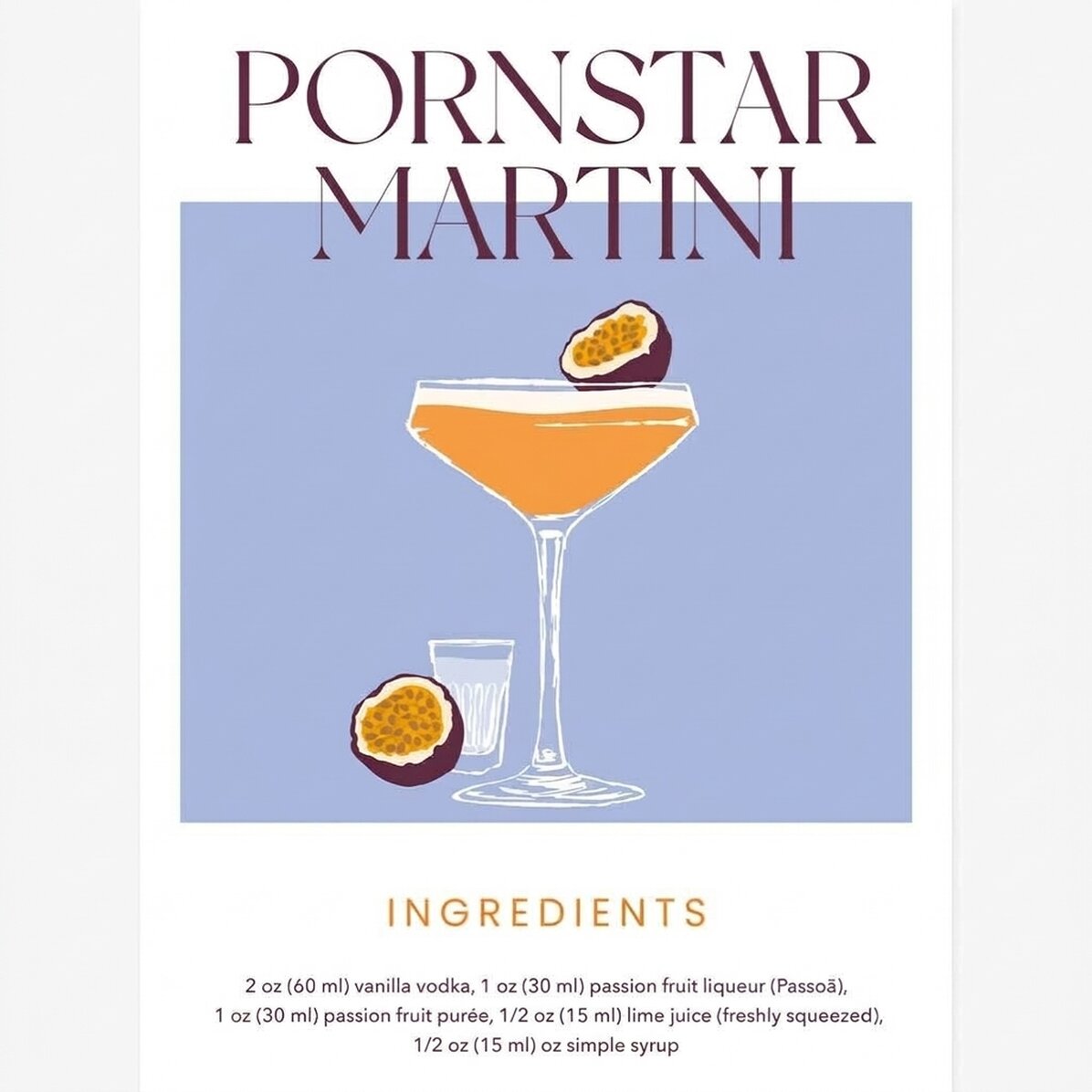 Poster "Pornstar Martini"