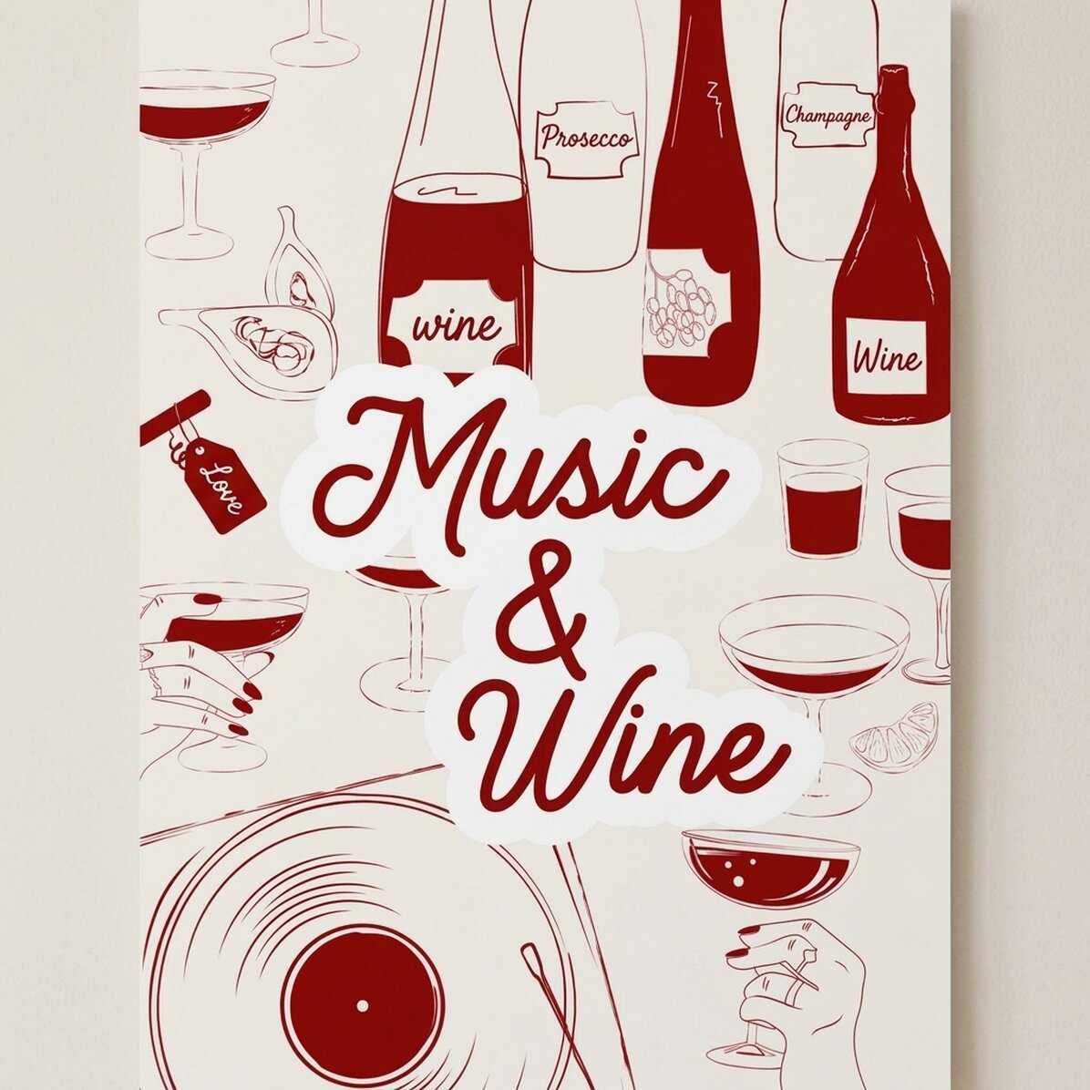 Poster Musica e Vino