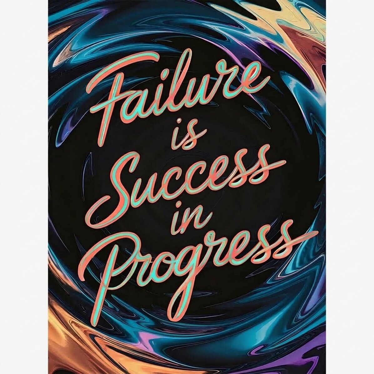 Poster: “Il fallimento è un successo in divenire”