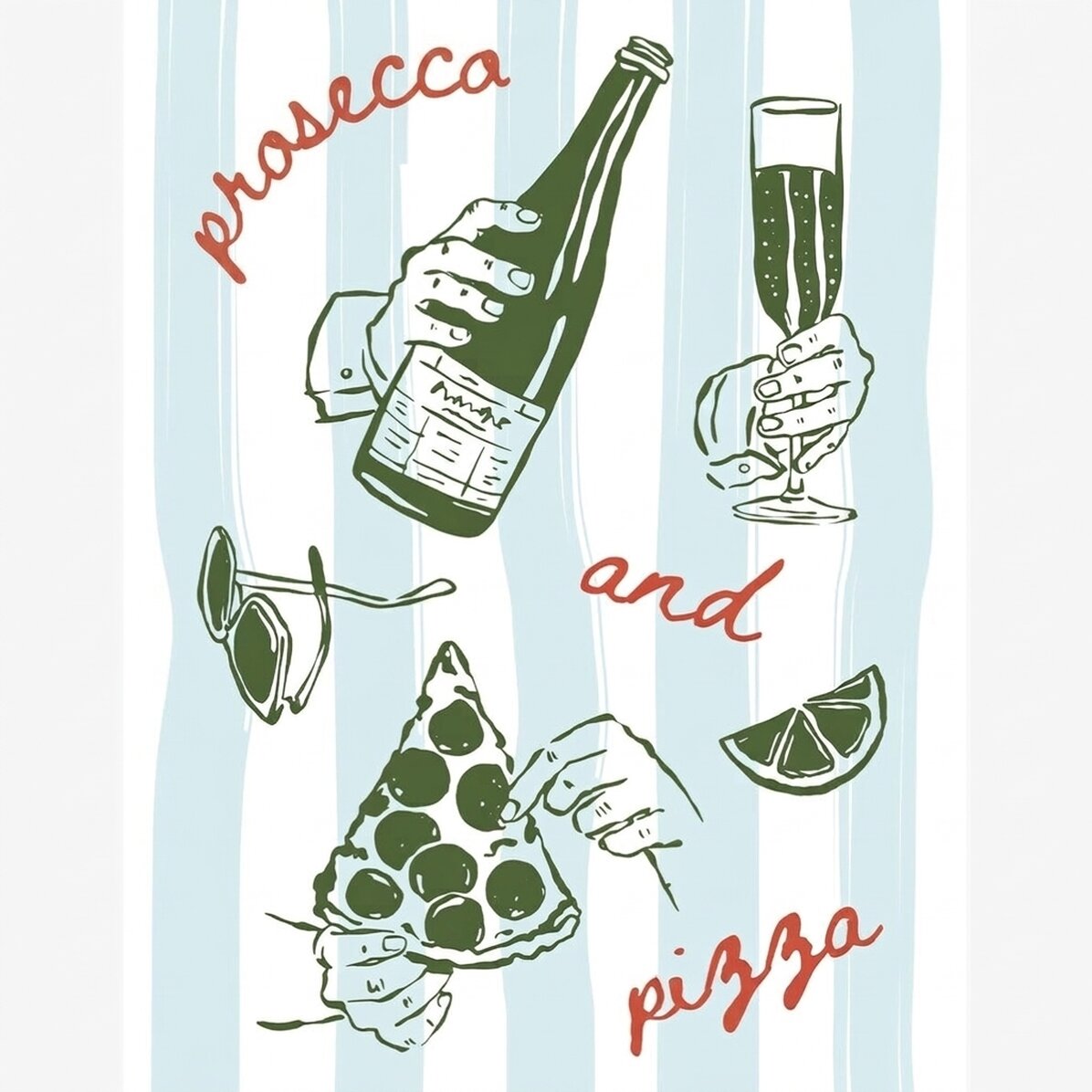 Poster Prosecco & Pizza