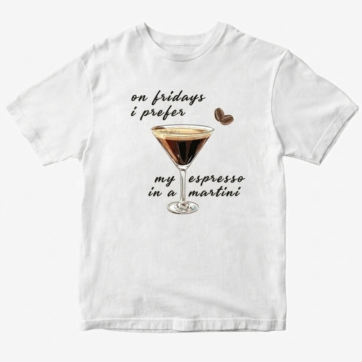 Maglietta in cotone personalizzata con scritta - Espresso Martini