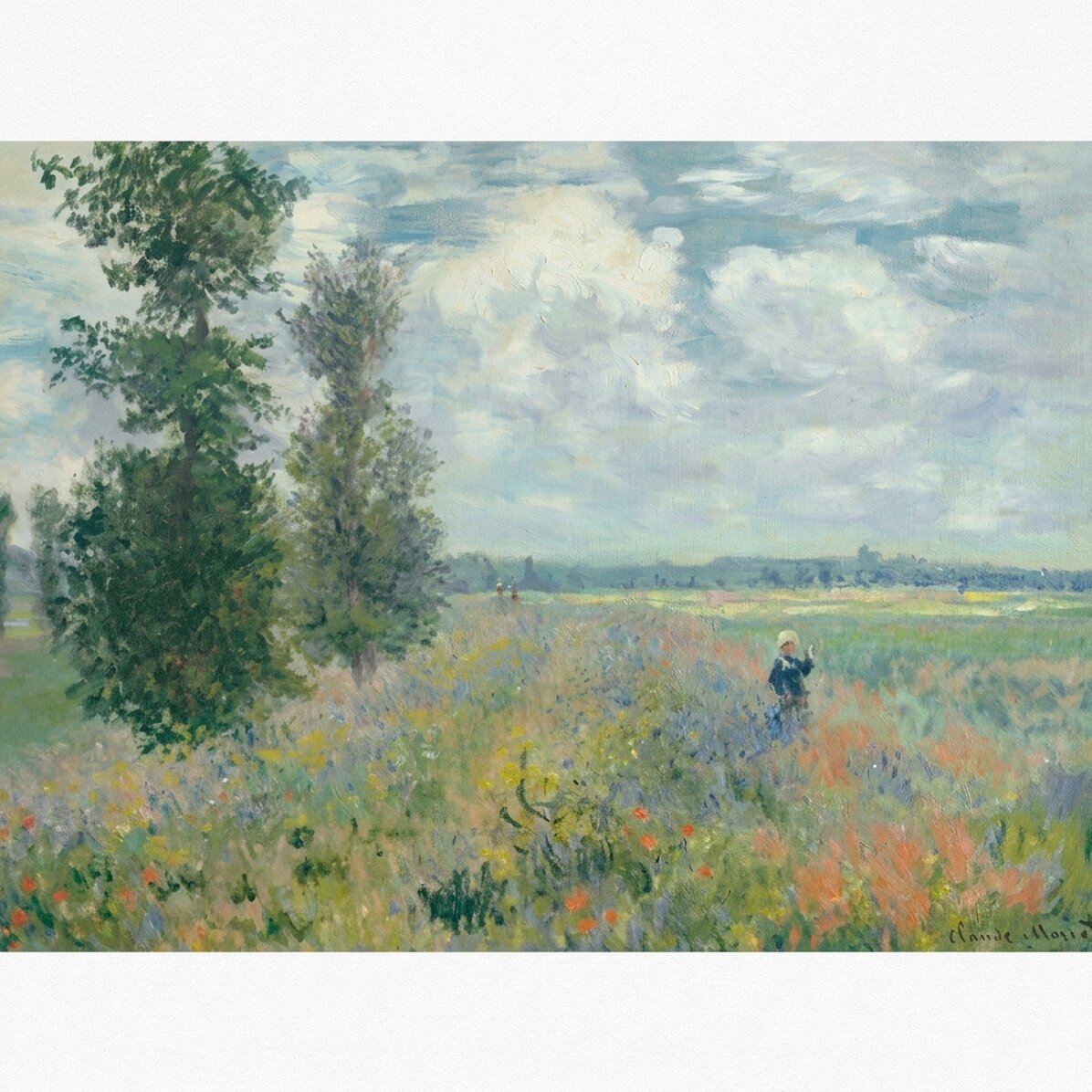 Poster in formato orizzontale - Claude Monet, Campo di papaveri vicino ad Argenteuil, 1875