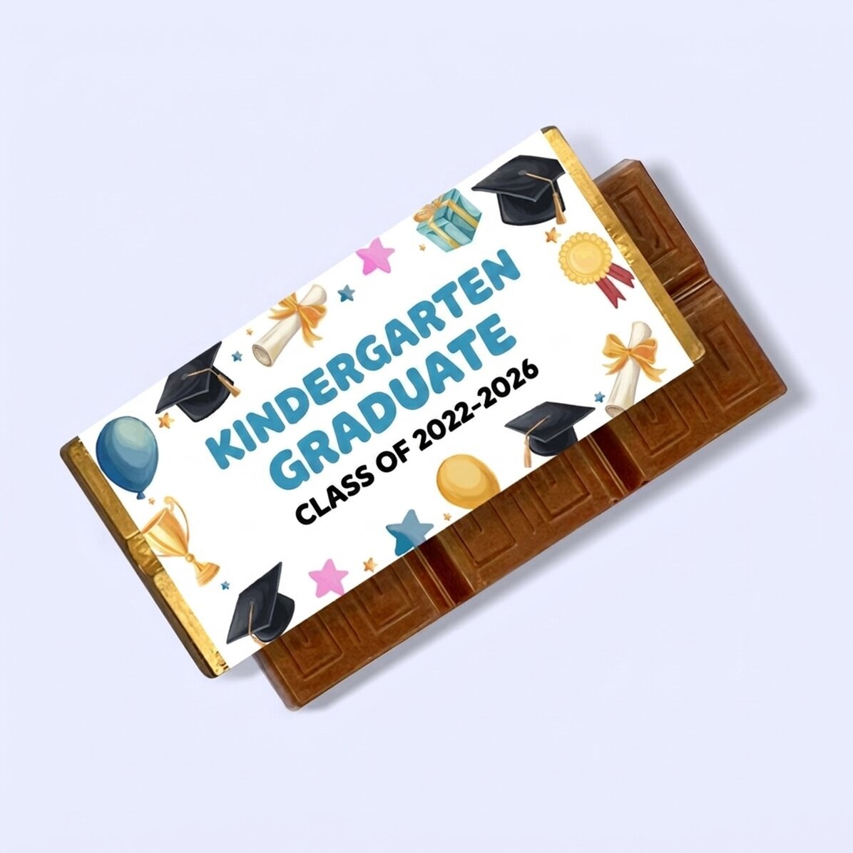 Mini tavoletta di cioccolato personalizzata per bambini con messaggio - Diplomato della scuola dell