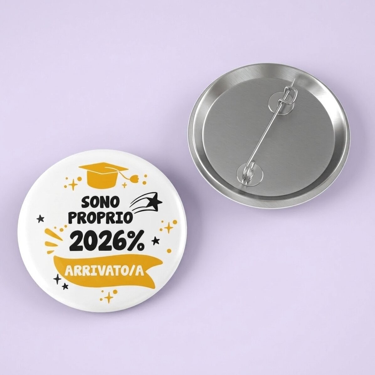 Spilla personalizzata con messaggio - I