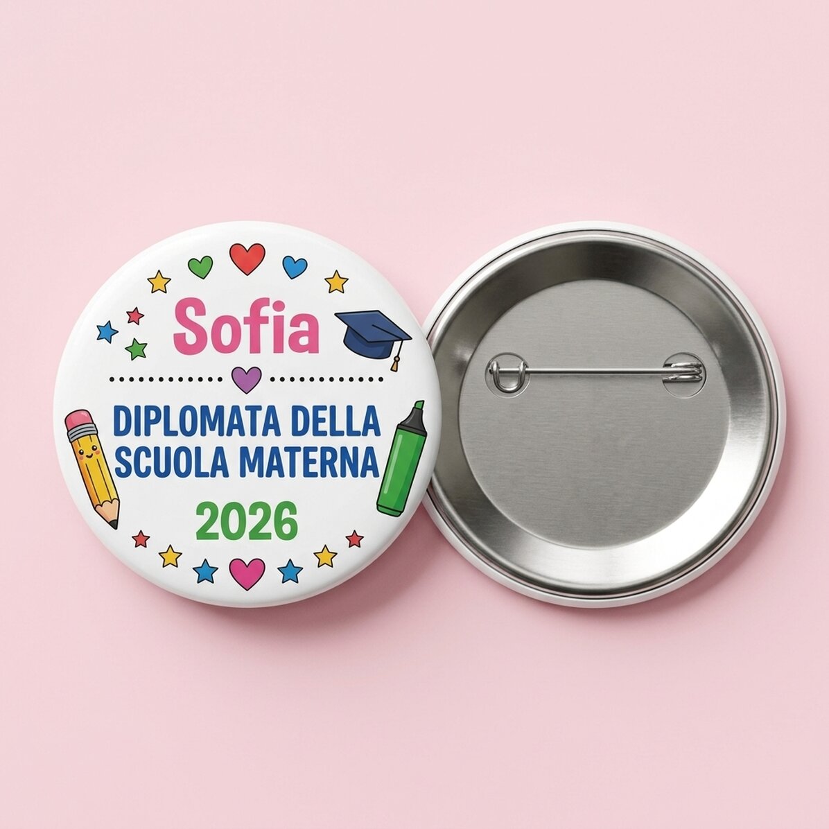 Spilla personalizzata con dedica per la laurea - Laureato della scuola materna