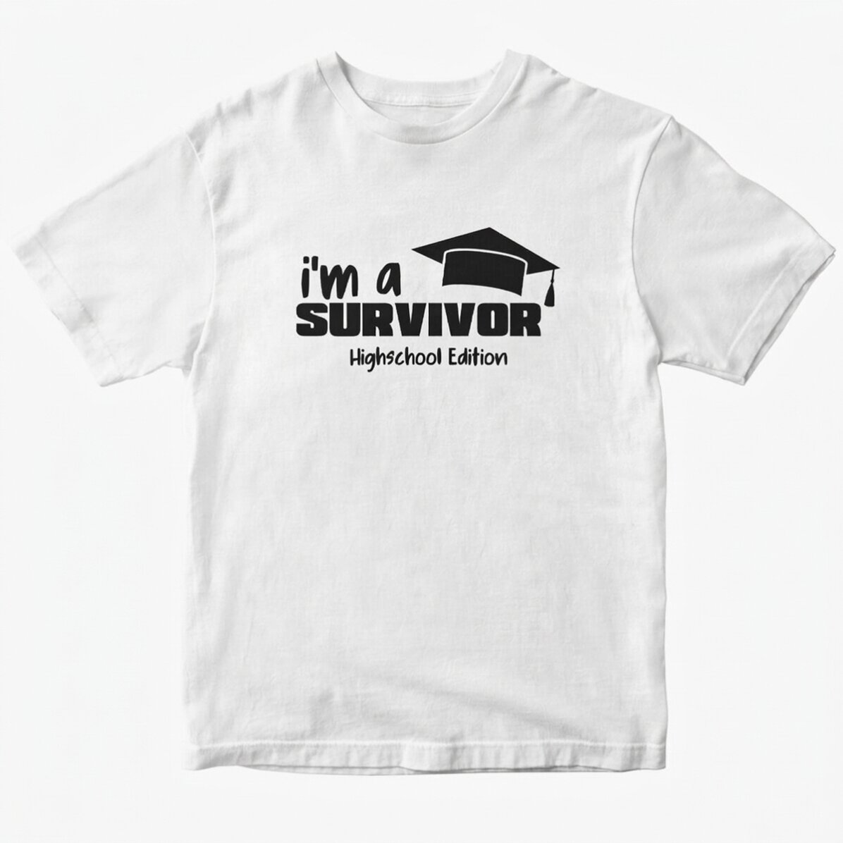 Maglietta in cotone personalizzata con scritta - Survivor