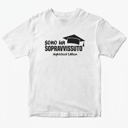 Maglietta in cotone personalizzata con scritta - Survivor