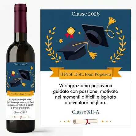 Vino personalizzato con un messaggio per l