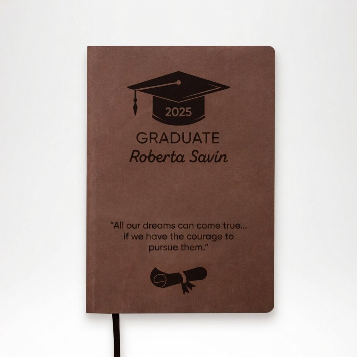 Agenda in pelle personalizzata con scritta - Laureato