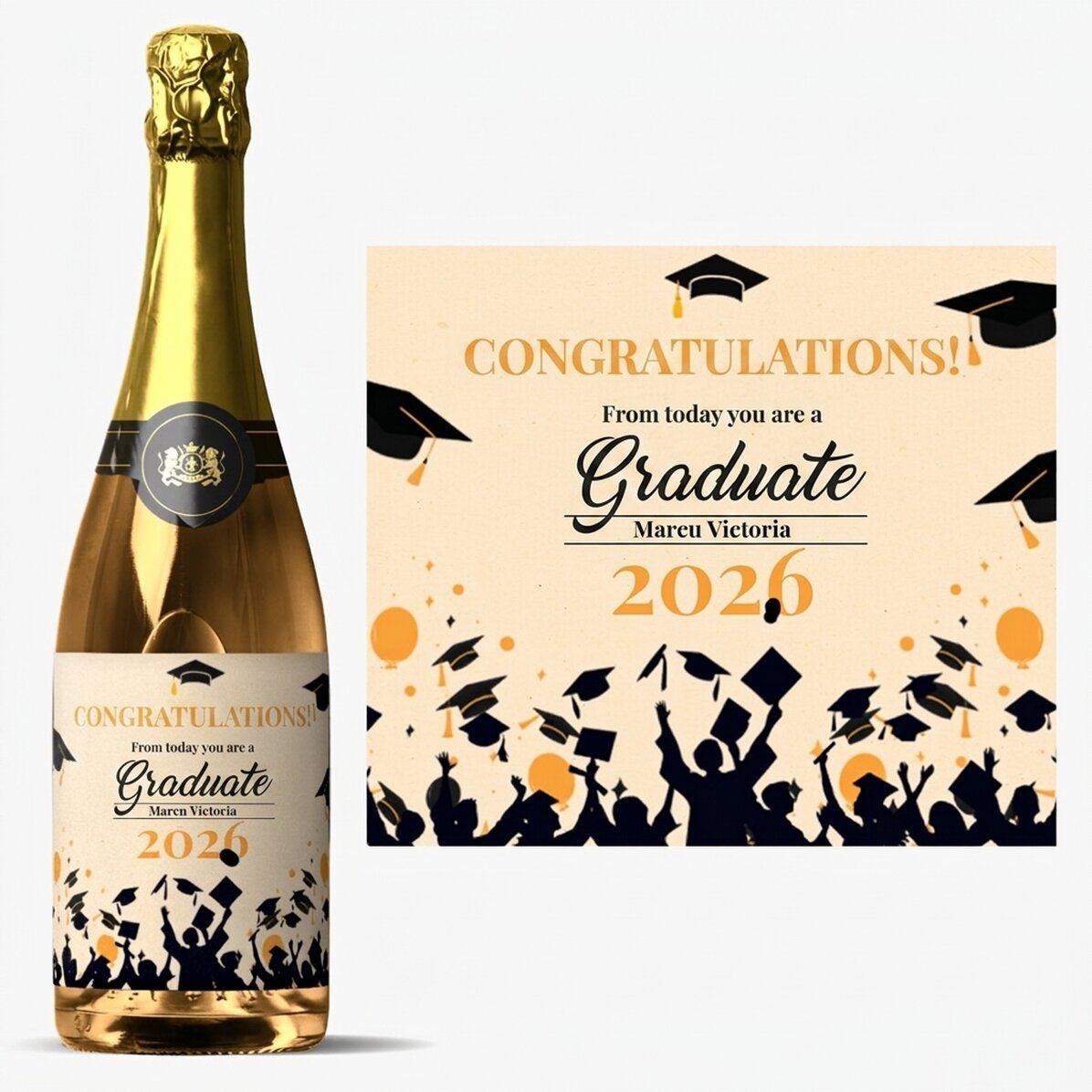 Spumante personalizzato con dedica - La gioia della laurea