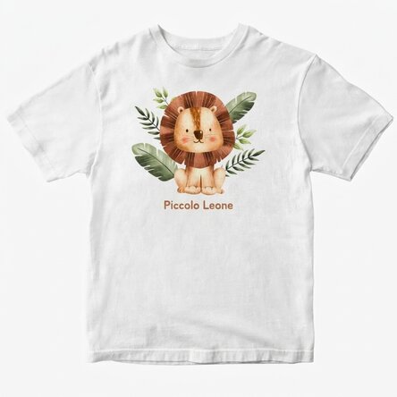 Maglietta in cotone personalizzata per bambini - Little Lion