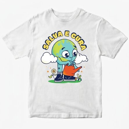 Maglietta in cotone personalizzata per bambini - Save and care