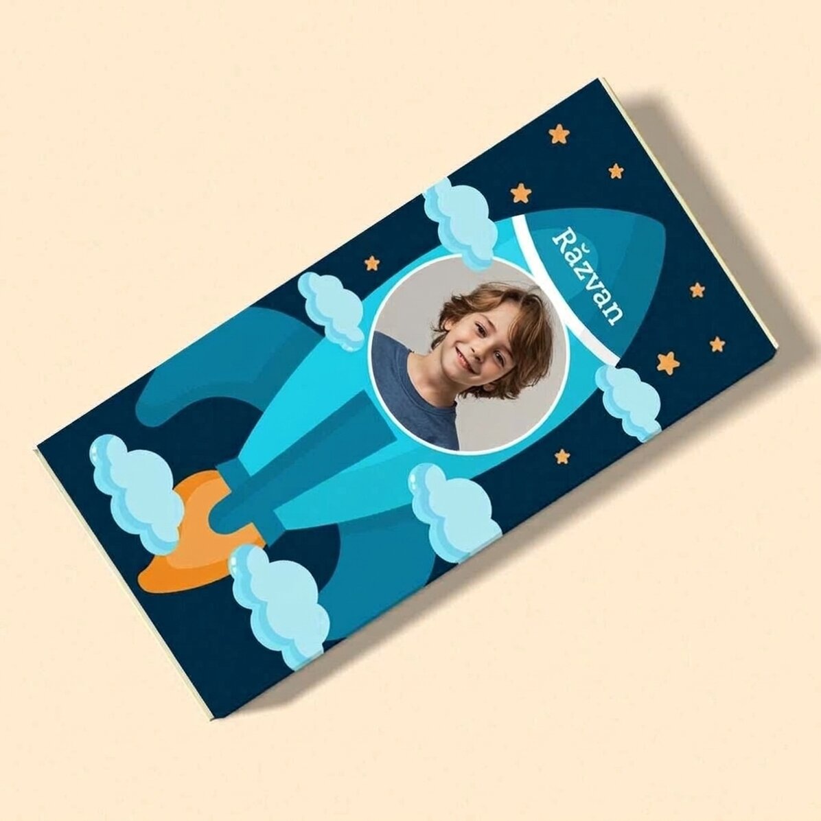 Cioccolato personalizzato con testo e foto - Astronauta
