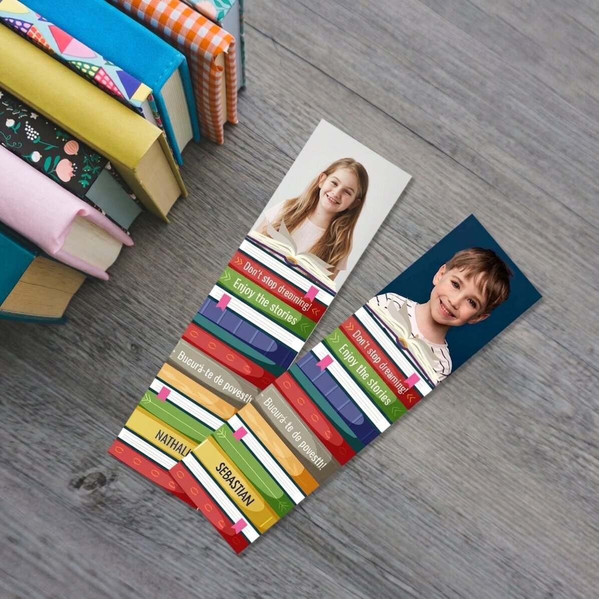 Segnalibro personalizzato con foto e testo - Amante dei libri