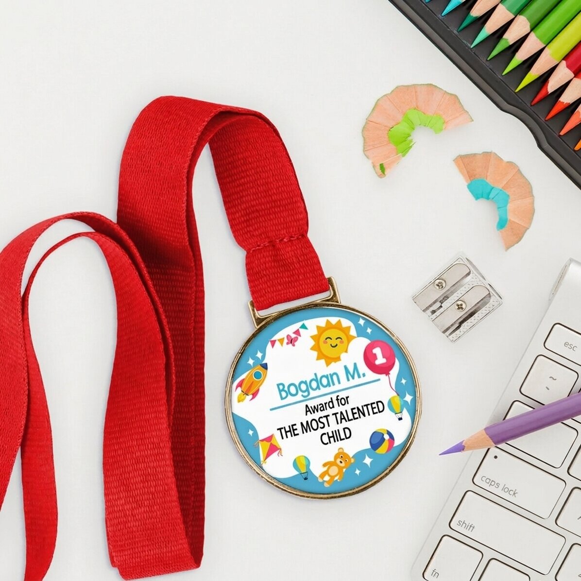 Medaglia personalizzata con scritta - Giornata dei bambini